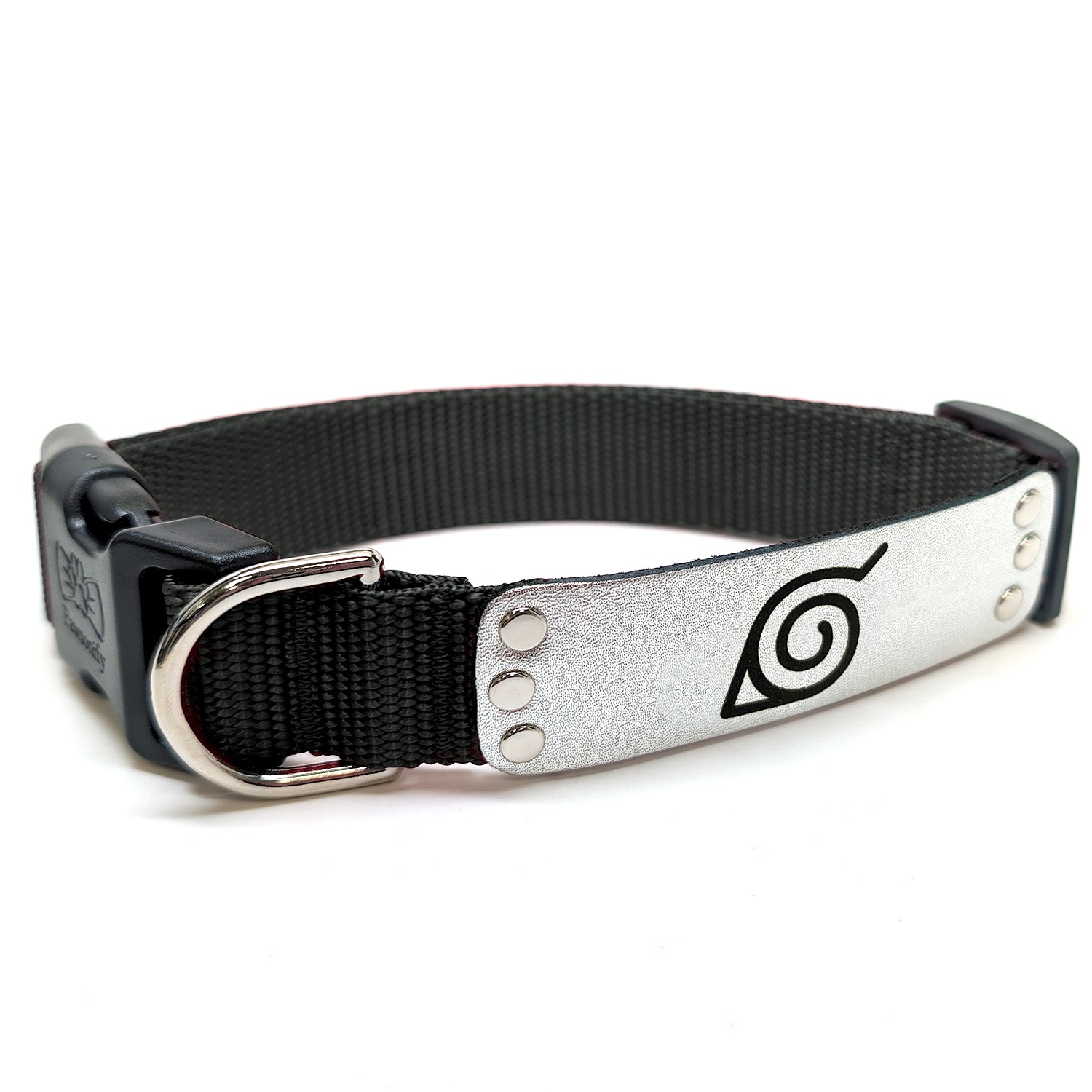 Naruto Shippuden x Pawsonify - Officially Licensed Ninja Collar (Black) for Medium Dogs #size_Dog: (M) 15-20" / Black