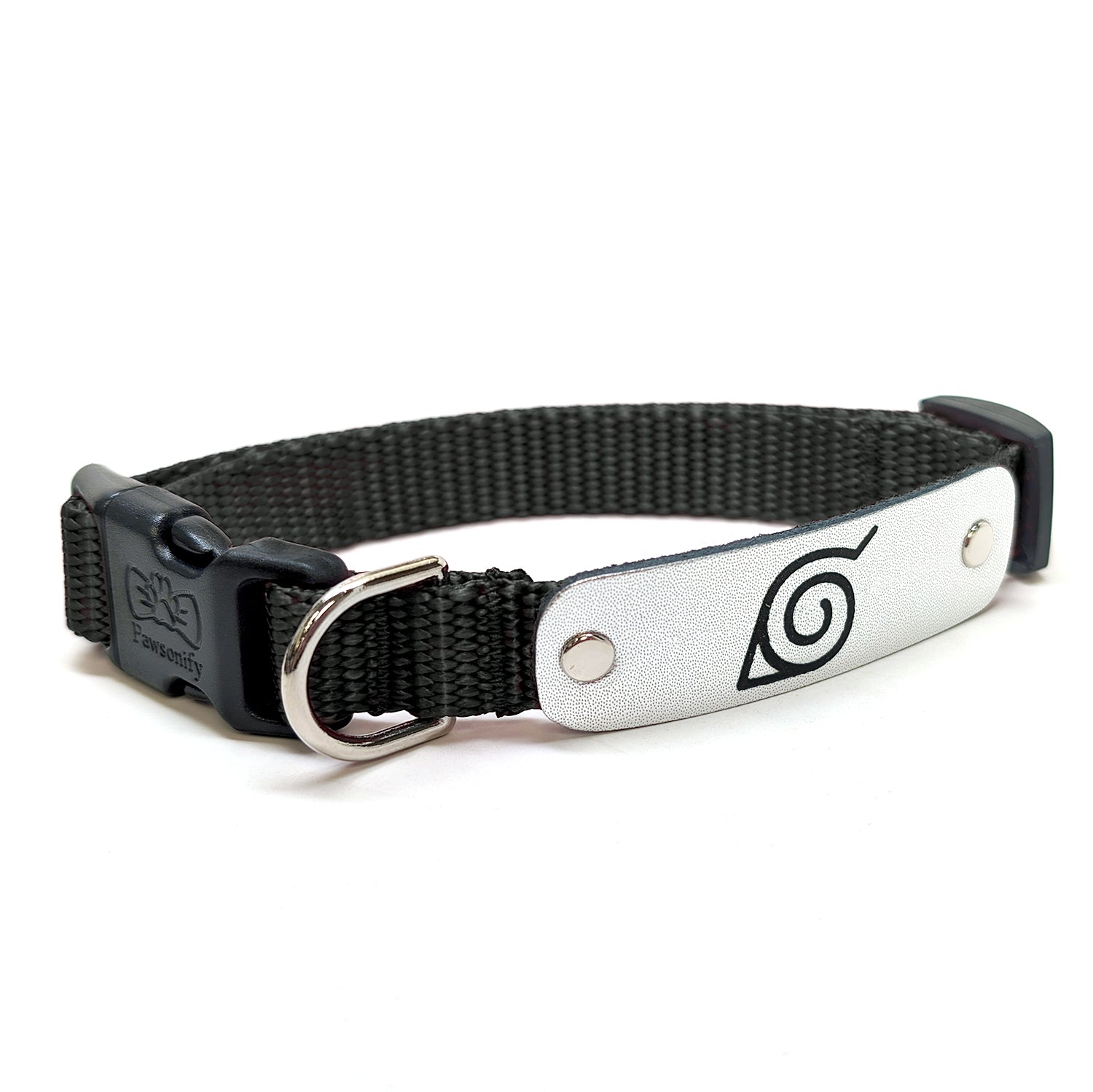 Naruto Shippuden x Pawsonify - Officially Licensed Ninja Collar (Black) for Small Dogs #size_Dog: (S) 11-15" / Black