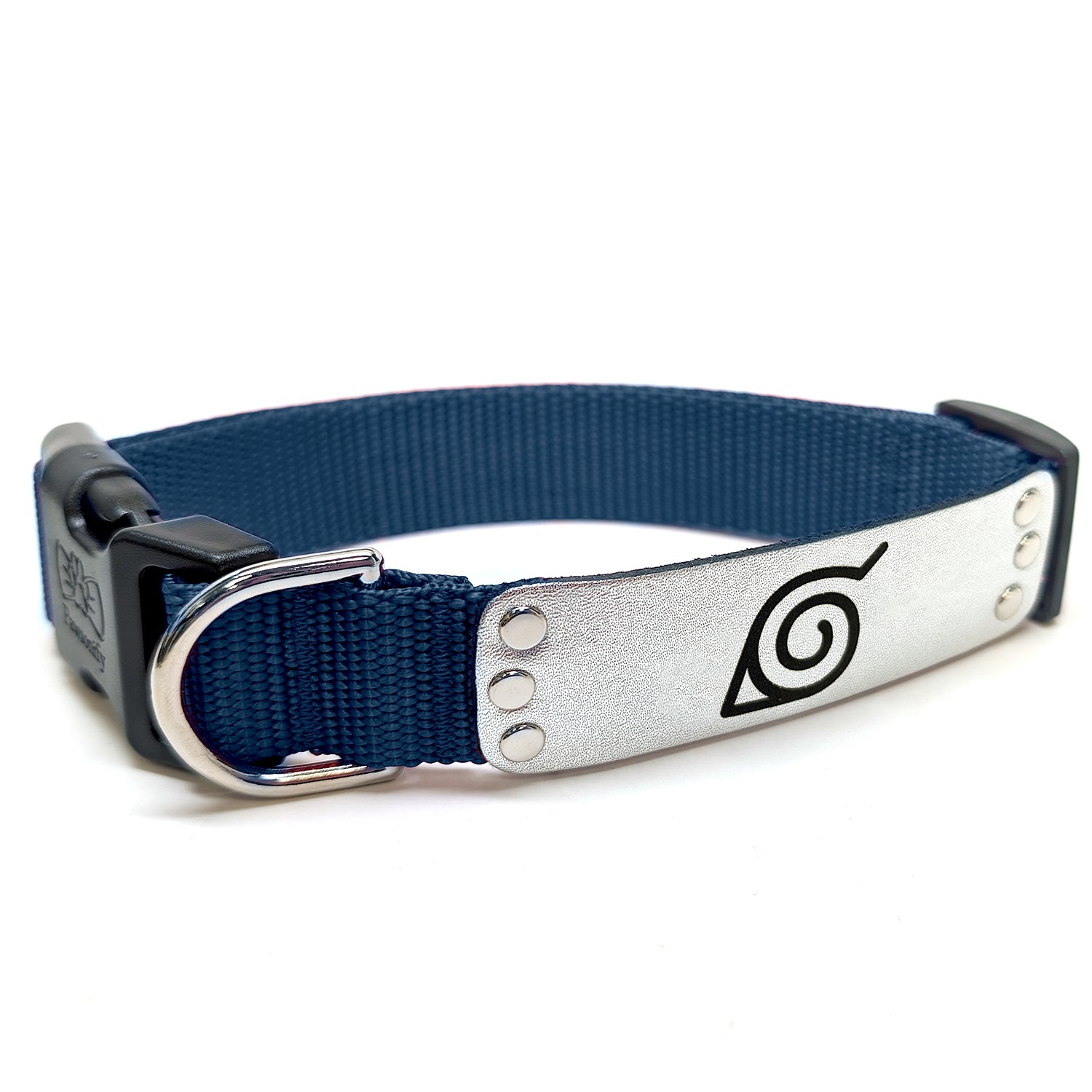 Naruto Shippuden x Pawsonify - Officially Licensed Ninja Collar (Navy) for Medium Dogs #size_Dog: (M) 15-20" / Navy