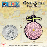 One Piece x Pawsonify - Flower Flower Devil Fruit Pet Tag - Size Reference