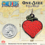 One Piece x Pawsonify - Op Op Devil Fruit Pet Tag - Size Reference