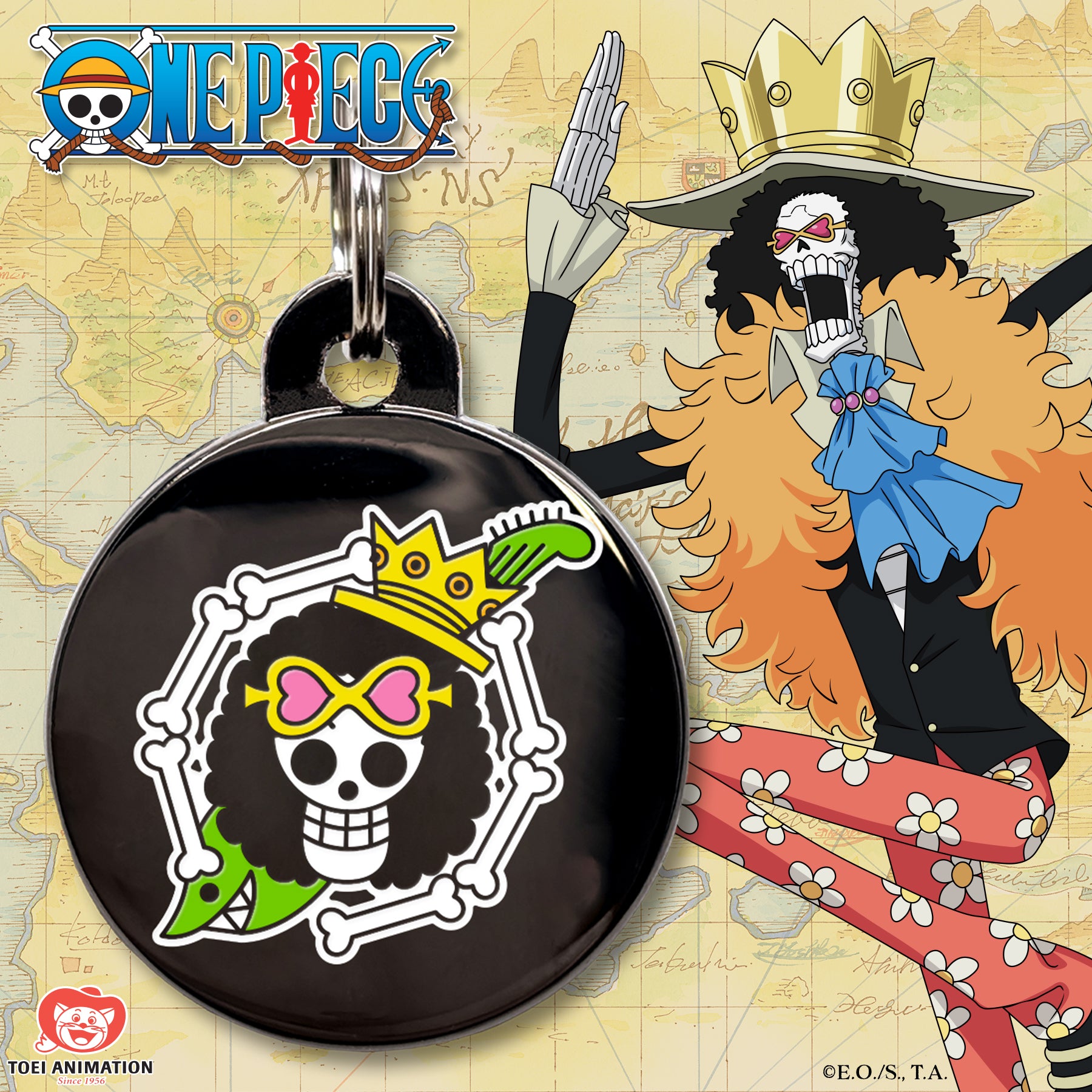 One Piece x Pawsonify - Brook's Jolly Roger Pet ID Tag