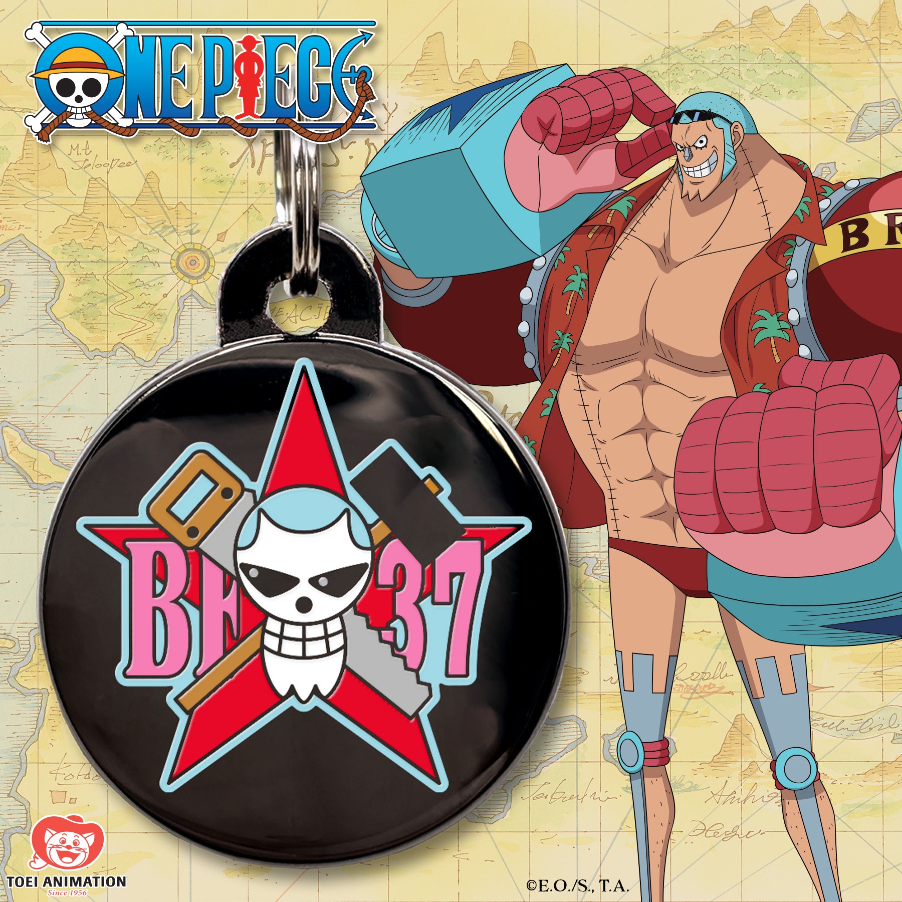 One Piece x Pawsonify - Franky's Jolly Roger Pet ID Tag