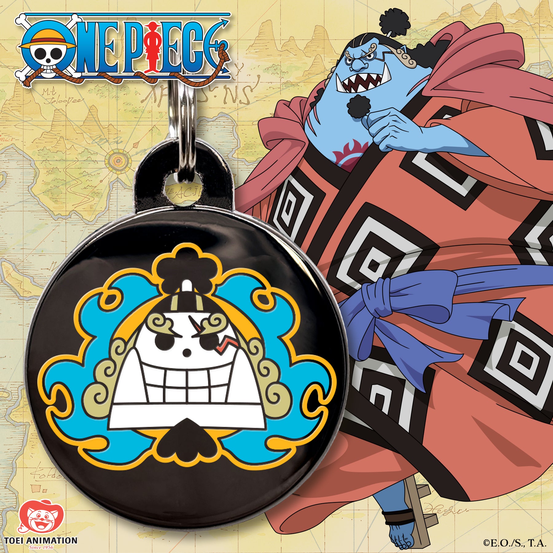 One Piece x Pawsonify - Jinbe Jolly Roger Pet ID Tag