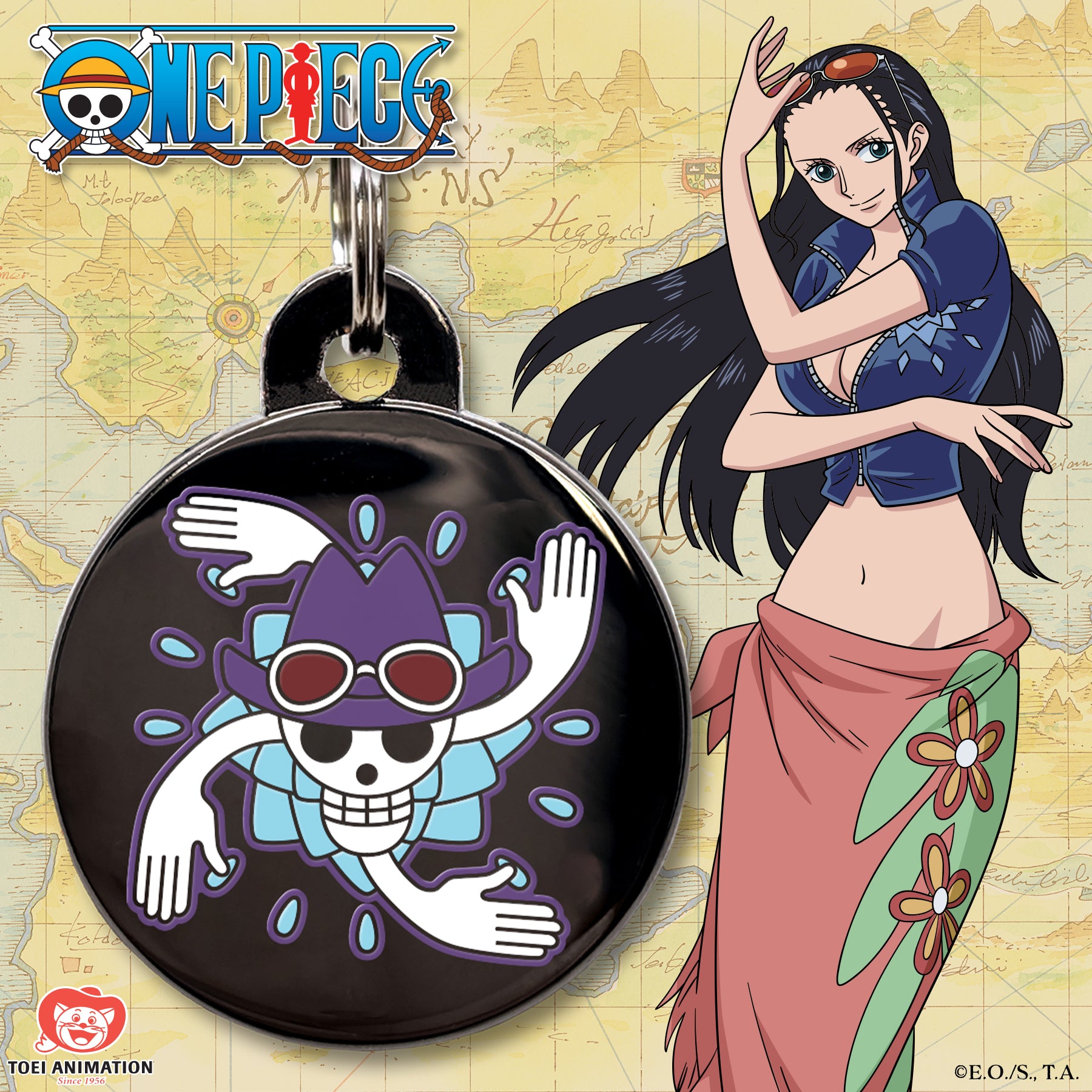 One Piece x Pawsonify - Nico Robin's Jolly Roger Pet ID Tag