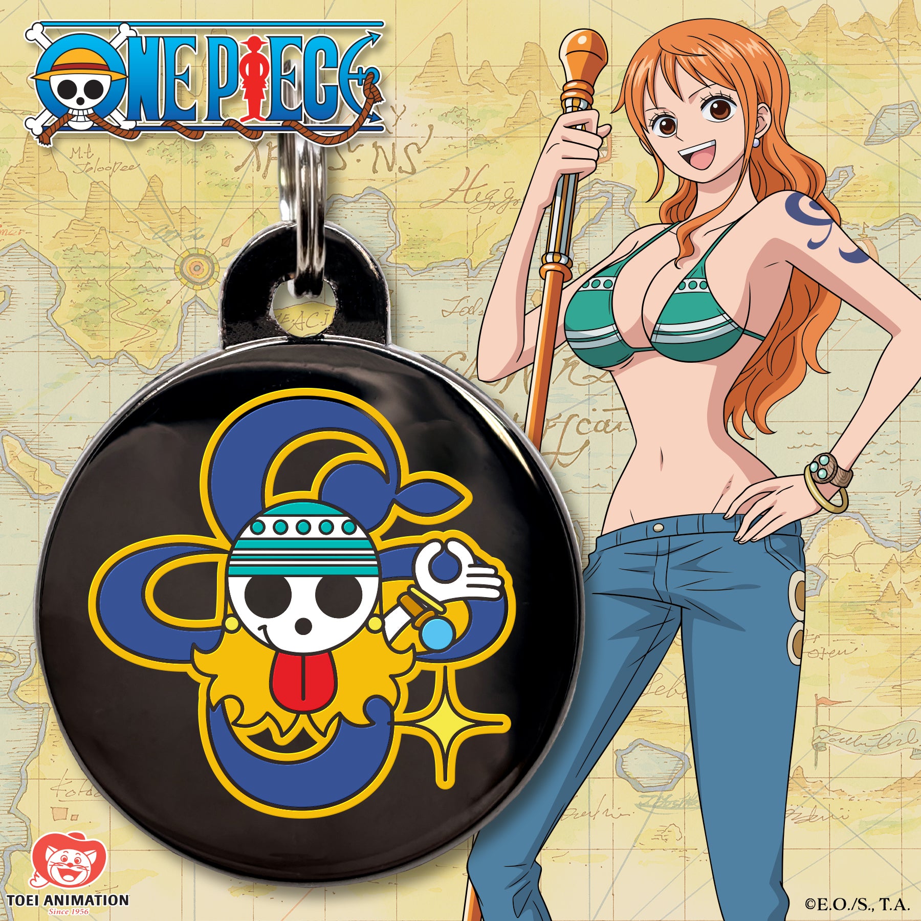 One Piece x Pawsonify - Nami's Jolly Roger Pet ID Tag