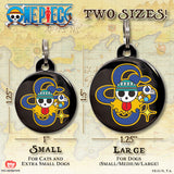 One Piece x Pawsonify - Nami's Jolly Roger Pet ID Tag - Size Comparison