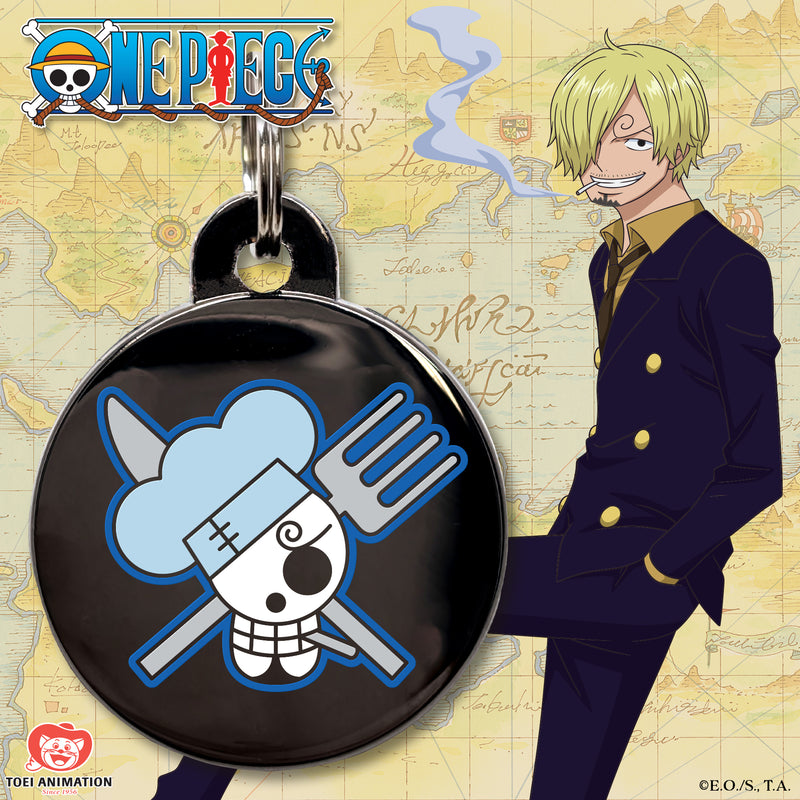 One Piece x Pawsonify - Sanji's Jolly Roger Pet ID Tag