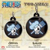 One Piece x Pawsonify - Sanji's Jolly Roger Pet ID Tag - Size Comparison