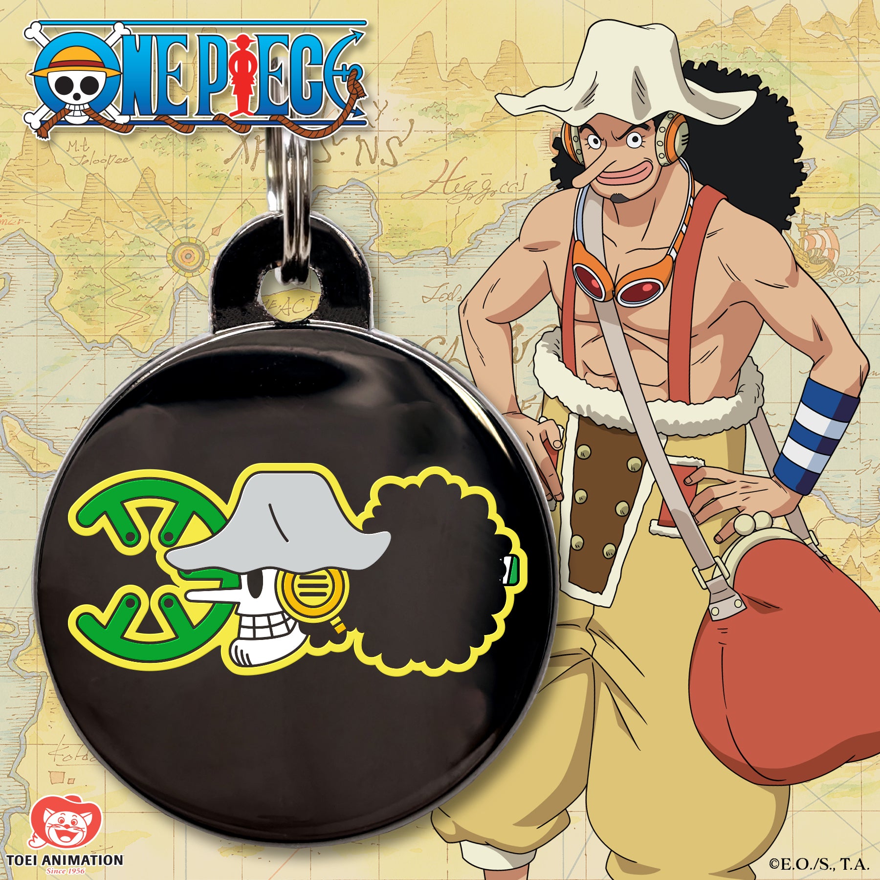 One Piece x Pawsonify - Usopp's Jolly Roger Pet ID Tag