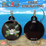 One Piece x Pawsonify - Zoro's Jolly Roger Pet ID Tag - Engraving Preview