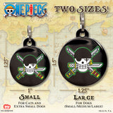 One Piece x Pawsonify - Zoro's Jolly Roger Pet ID Tag - Size Comparison