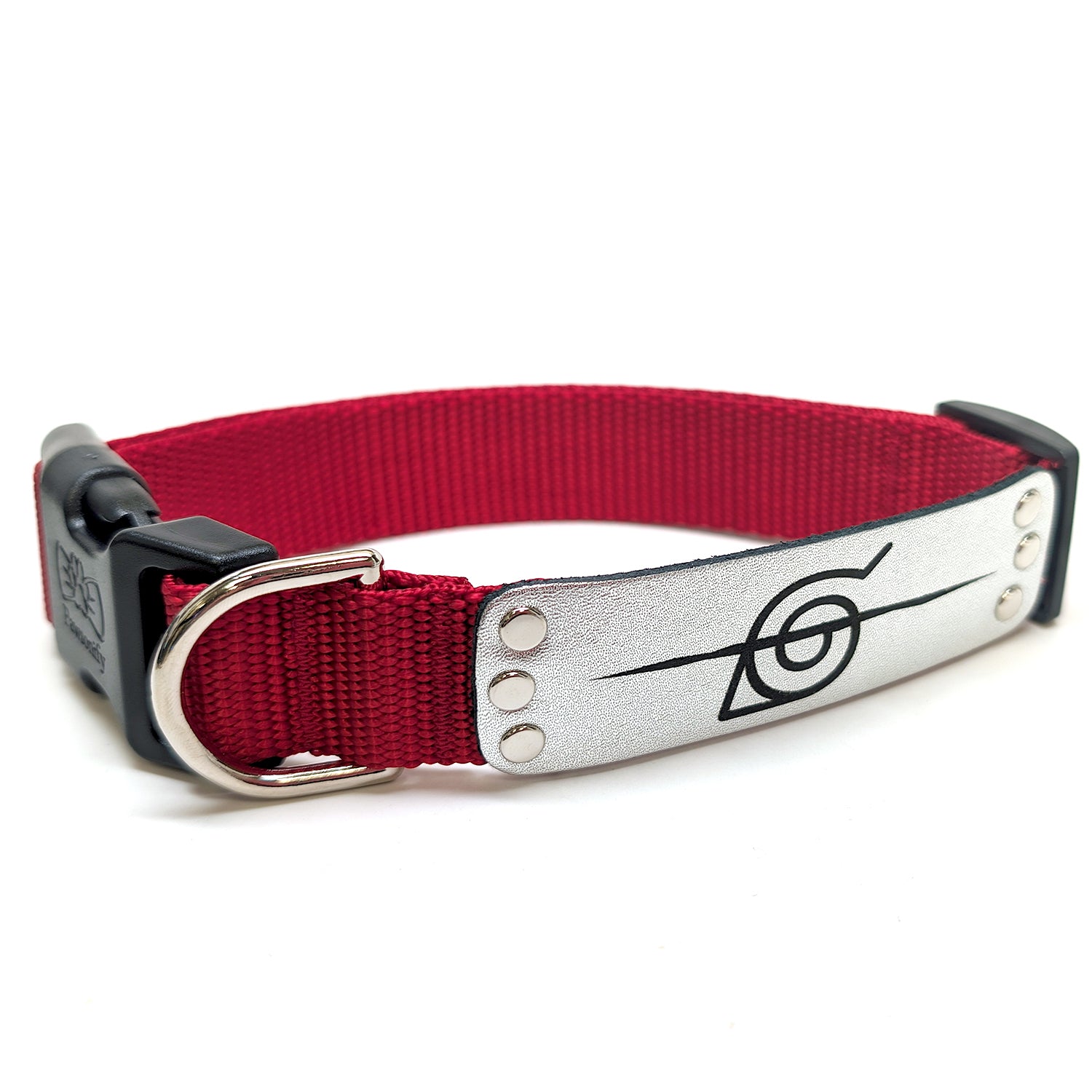 Naruto Shippuden x Pawsonify - Officially Licensed Rogue Ninja  Collar (Red) for Medium Dogs #size_Dog: (M) 15-20" / Red