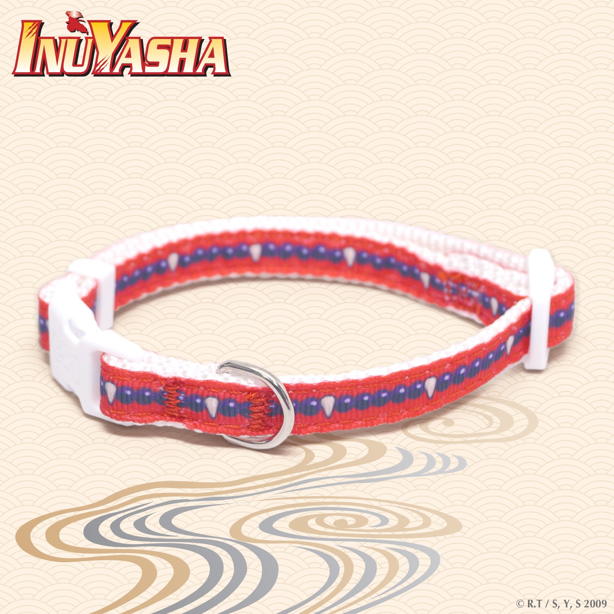 Extra small Inuyasha-themed dog collar by Pawsonify, crafted for durability with unique anime-inspired accents.#size_Dog: (XS) 8.5-12