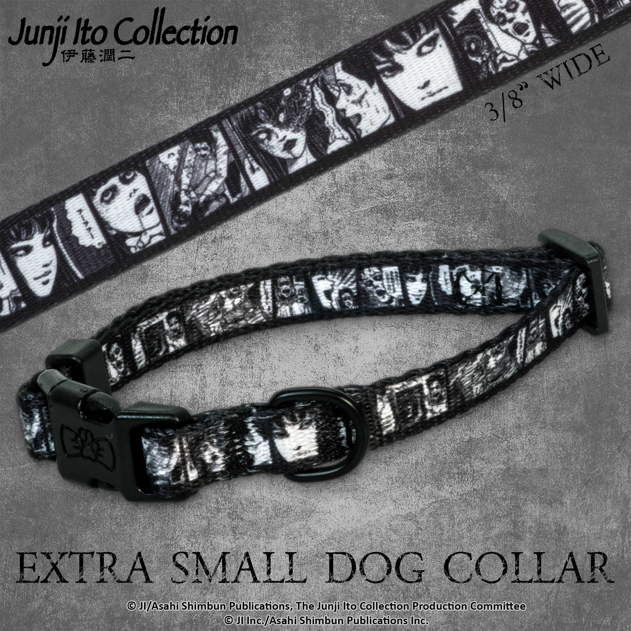 Junji Ito x Pawsonify - Tomie XS Dog Collar #size_Dog: (XS) 8-12"