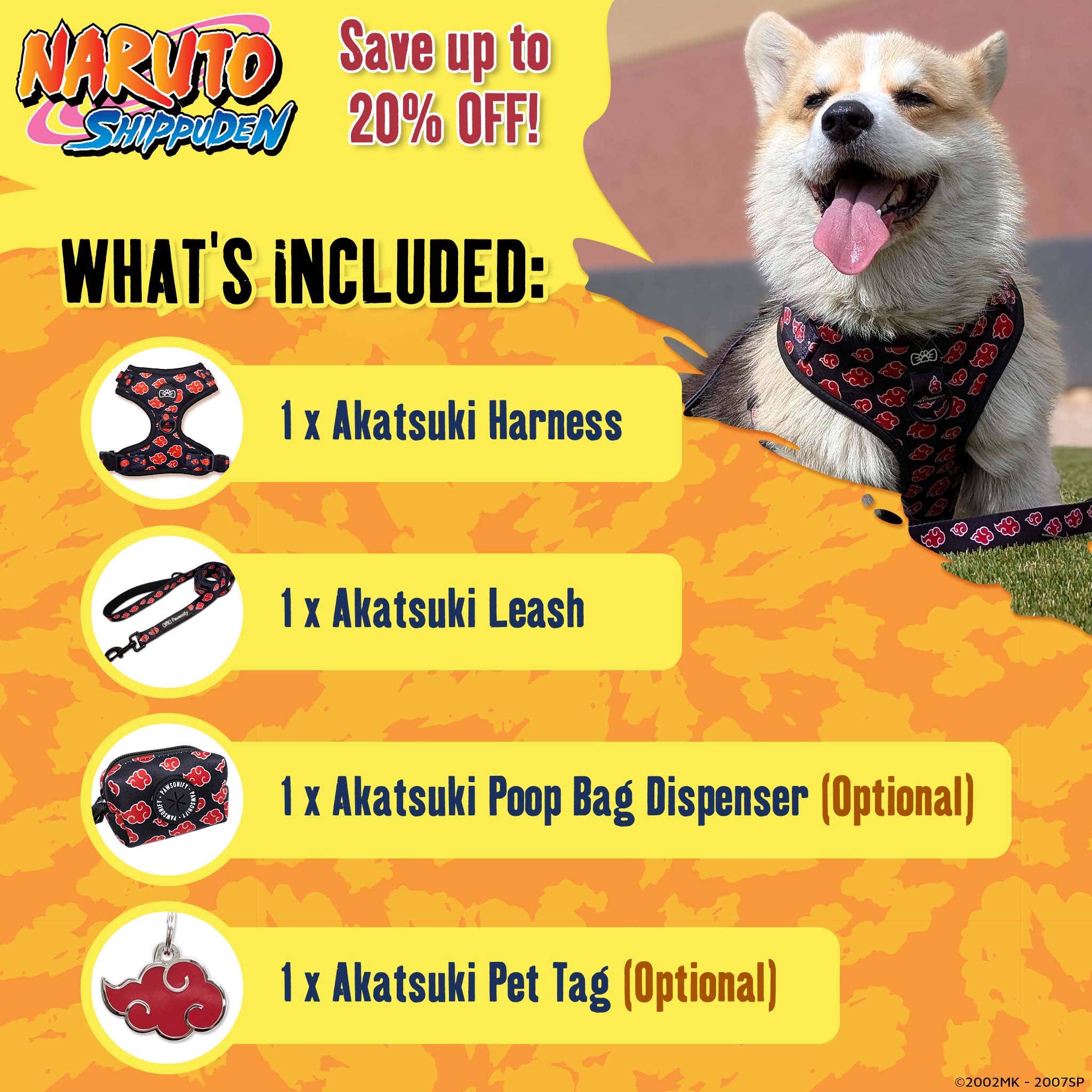 Akatsuki Dog Harness Bundle