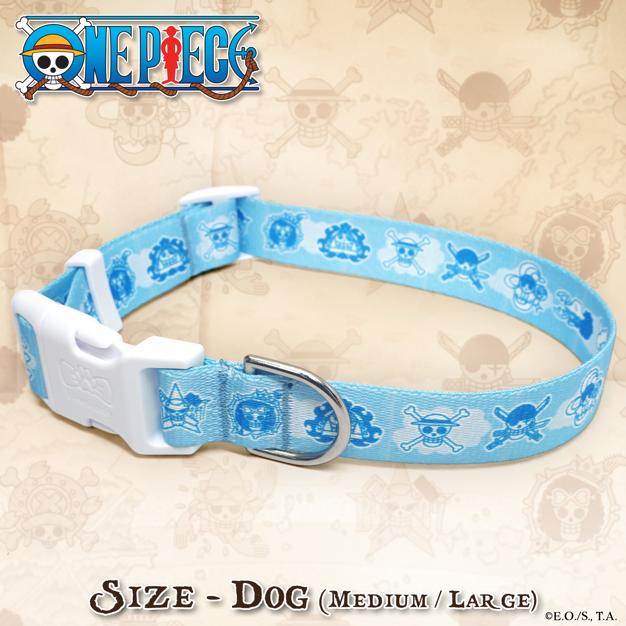 One Piece x Pawsonify - The New World - Straw Hat Pirates Medium/Large Dog Collar