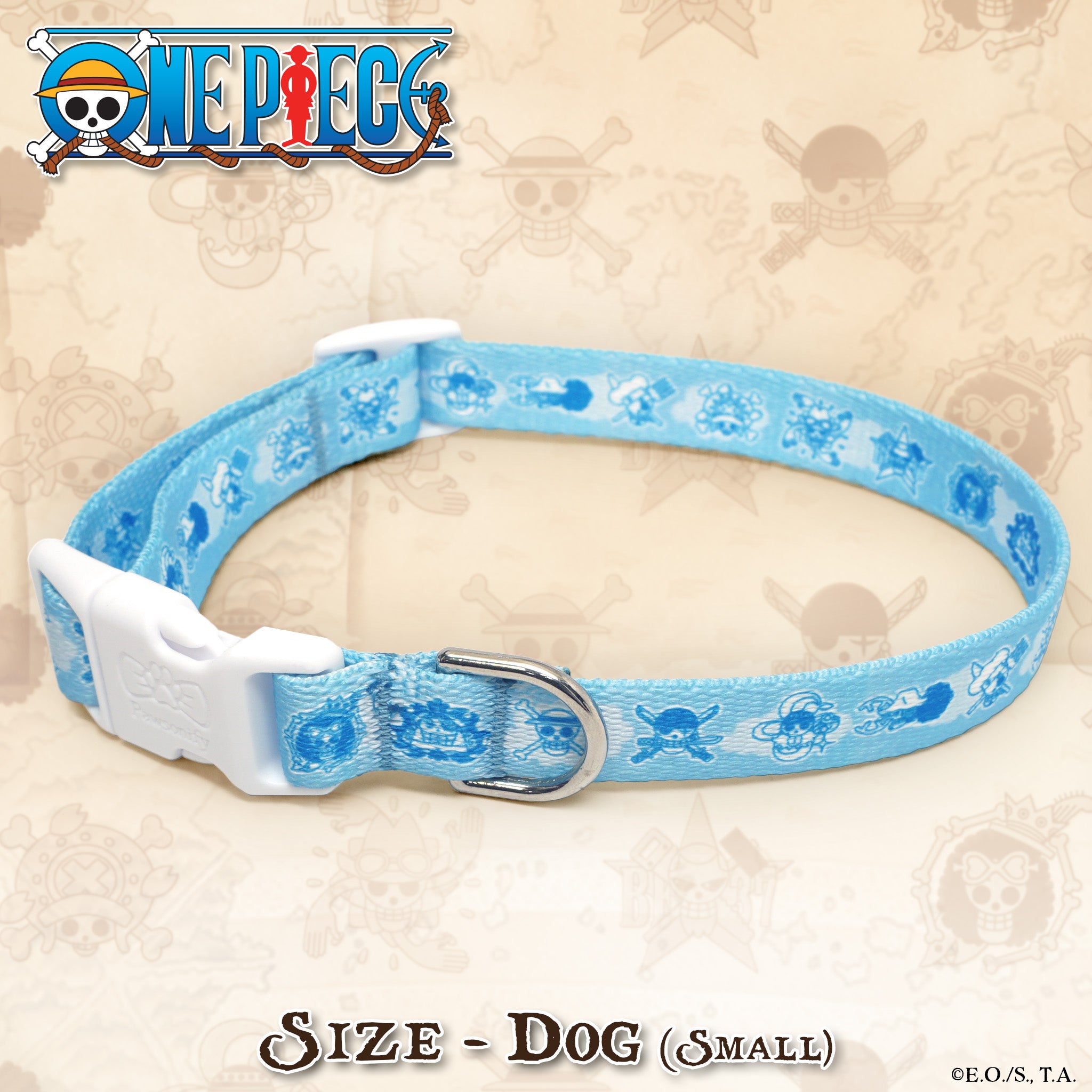 One Piece x Pawsonify - The New World - Straw Hat Pirates Small Dog Collar #size_Dog: (S) 11-15"