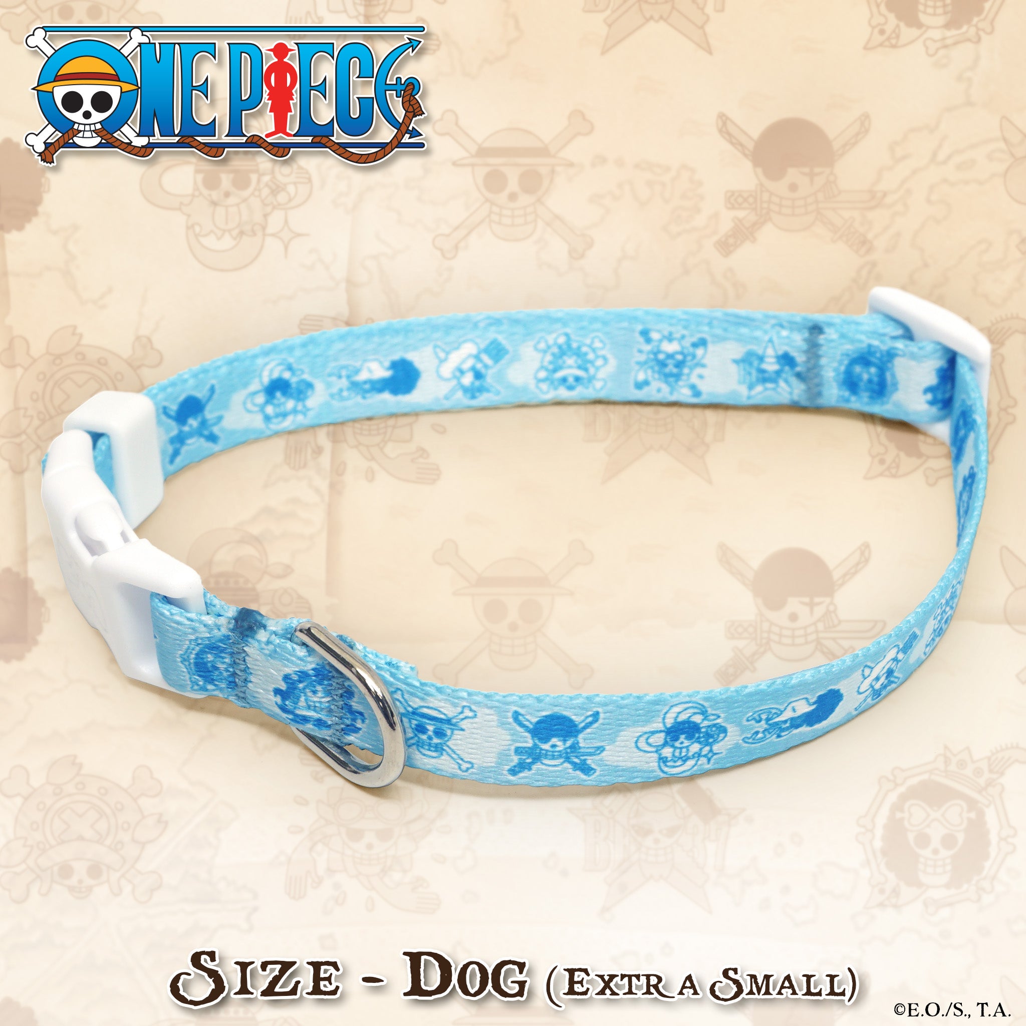 One Piece x Pawsonify - The New World - Straw Hat Pirates Extra Small Dog Collar #size_Dog: (XS) 8.5-12"