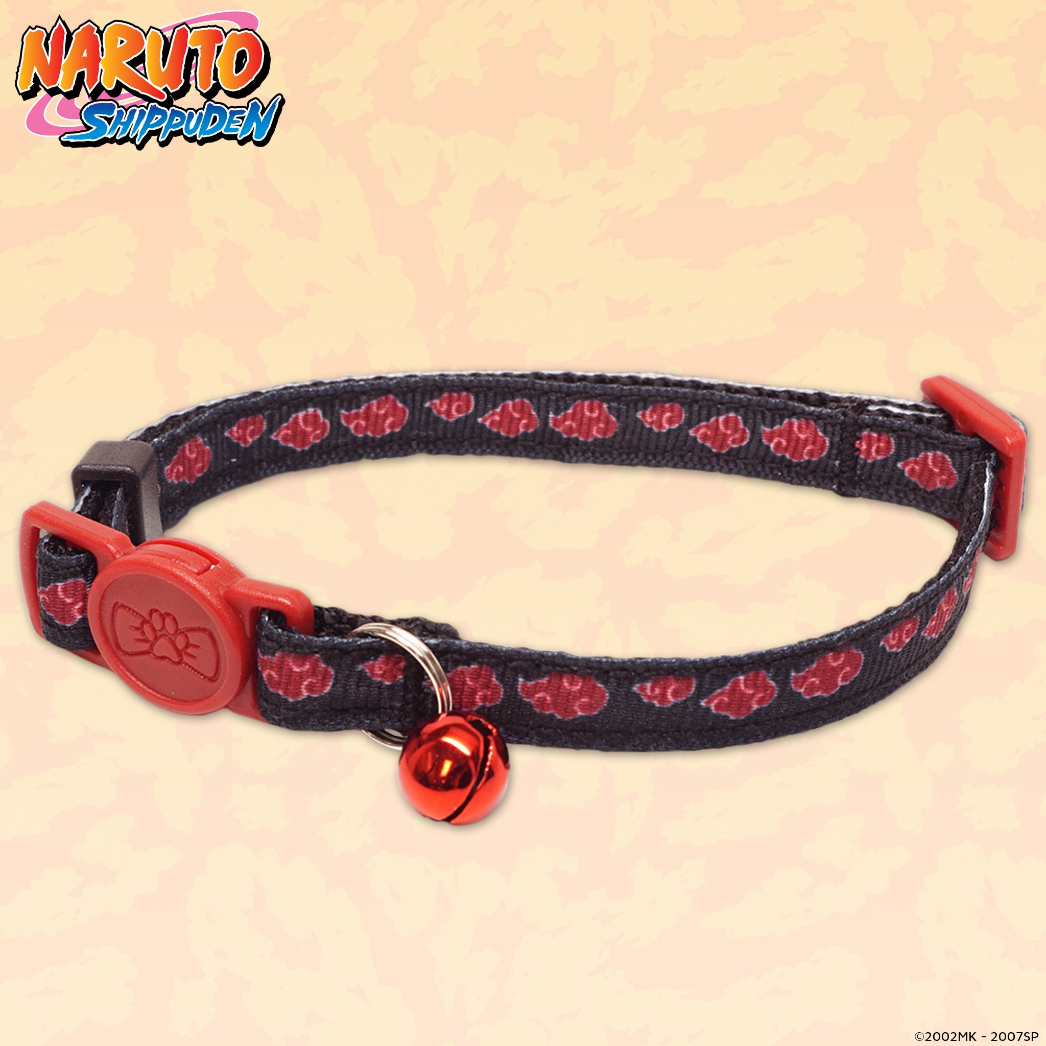 Akatsuki Naruto Shippuden Cat Collar #size_Cat: 8-12"