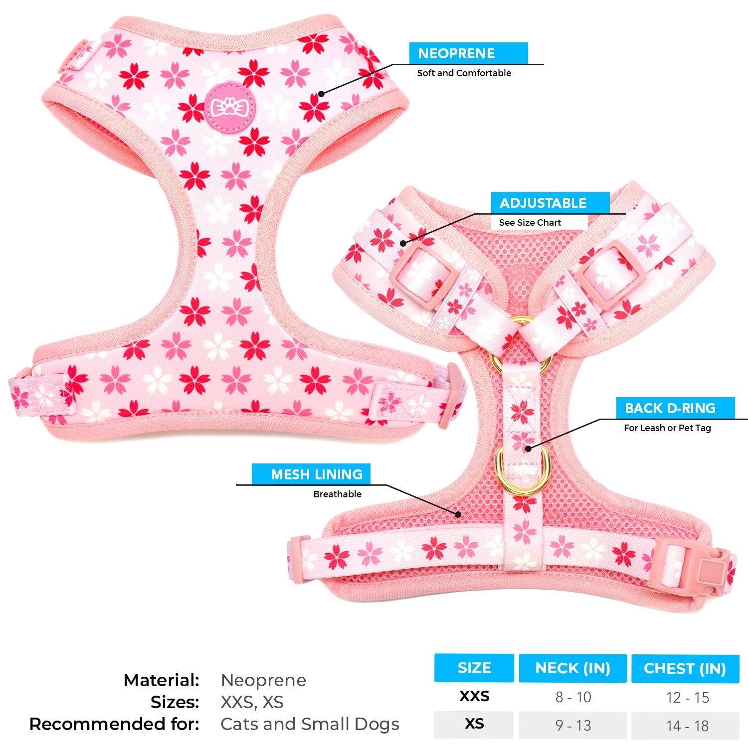 Cherry Blossom Harness - Pawsonify