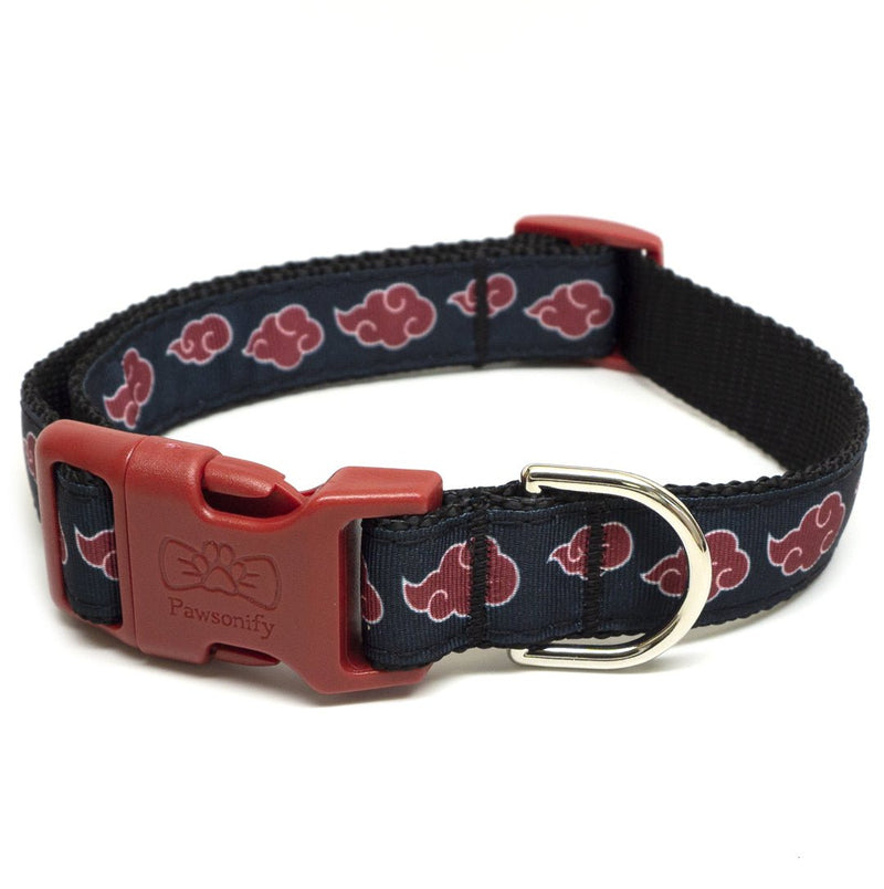 Naruto Shippuden - Akatsuki Medium Dog Collar #size_Dog: (M) 15-20"